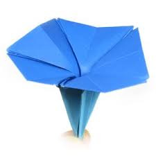 Origami Flower Morning Glory With Five Petals Origami Flowers Origami Paper Flowers