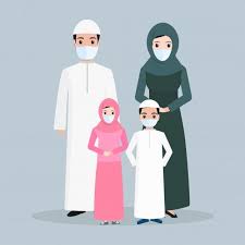 49 gambar mewarnai orang pakai masker hd png vector : Muslim People Wearing Face Mask Illustration Muslim People Cartoon Girl Images Family Cartoon