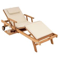 Investieren sie in komfort »schnell & einfach ✓ zum besten preis kaufen ✓. Divero Sonnenliege Garten Liege Rader Tablett Armlehne Teak Holz Behandelt