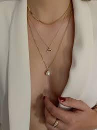 Baroque Pearl Pendant I Baroque Pearls Pearl Drop Necklace Horn Necklace