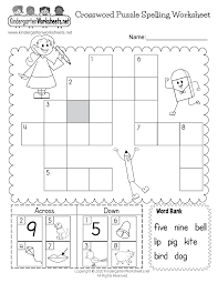 Check spelling or type a new query. Crossword Puzzle Spelling Worksheet For Kindergarten Free Printable