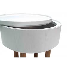 Ensemble pascale canapé, table basse et table d'appoint. Table D Appoint Design En Bois Blanc Hat 2 Signee Bellila