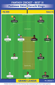 Get full and detailed scoreboard of karachi kings vs peshawar zalmi, pakistan super league 2020, 2nd match only on espn.com. Psl 2020 Match 15 Peshawar Zalmi Vs Karachi Kings Dream11 Fantasy Cricket Tips Playing Xi Pitch Report Injury Update