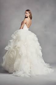 A native new yorker who spent her career at the forefront of fashion, vera wang began a sweeping makeover of the bridal industry in 1990 with the opening of her flagship salon. White By Vera Wang Organza Rosette Wedding Dress David S Bridal Wedding Dress Organza Davids Bridal Wedding Dresses Ball Gown Wedding Dress