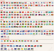 Find stick flags or handheld flags that stand in small pedestals for desk use. Vector Set Of All World Flags Arranged In Alphabetical Order And Singled Out By Continents Royalty Free Cliparts Vectors And Stock Illustration Image 95197813