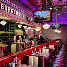Check Out Johnny Rockets At Broadway At The Beach In Myrtle Beach For Great Burgers And Milkshakes Diner Aesthetic Vintage Diner Diner Decor