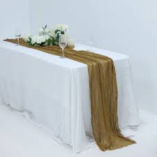 Sage Green Gauze Cheesecloth Boho Table Runner 10Ft