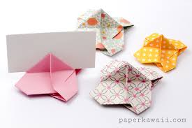 Making index cards is a fairly simple process. Origami Card Holder Instructions Paper Kawaii