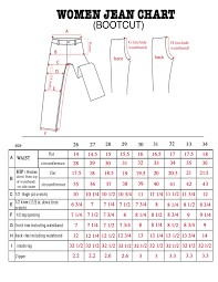 Size Chart Billys Western Wear Intended For Womens Jean