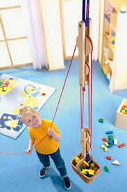 This Is A Crazy Toy A Pulley To Teach Kids Mechanics Make One For Outside At The Kids Fort Block And Tackle Toy Blocks Haba Toys