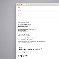 9 professional email signature examples. E Mail Signatur Die Mittelstandsagentur Einfach Digitalisieren Com