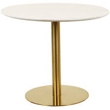 White and gold pedestal table. Keys Road Designs White Gold Hartley Round Dining Table Reviews Temple Webster