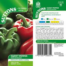 If you want to grow bell peppers organically, it's quite easy. Pepper Sweet Seeds Californian Wonder Suttons