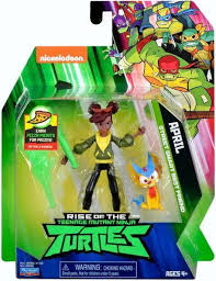 Teenage Mutant Ninja Turtles Nickelodeon Rise of the TMNT April 4.5 Action  Figure Street Smart Best Friend Playmates - ToyWiz