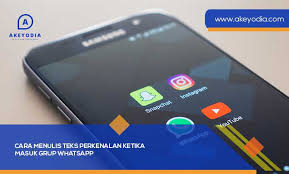 Pertama, buka aplikasi whatsapp di hp android kamu, seperti contoh pada gambar. Cara Menulis Teks Perkenalan Ketika Masuk Grup Whatsapp Akeyodia