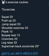 This Is Unearthly Workout List Hahaha Hahaha Bts Qoutes