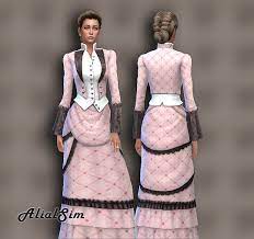 Ever wanted to do a sims playthrough or story that was set way back when in victorian or medieval times but lacked the costumes to deck out . Alial Sim Victorian Dress Gf2 Sims 4 Downloads