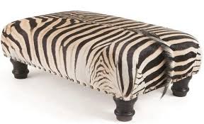 Zebra Ottoman Zebra Bedroom Zebra Furniture Safari Decor Living Room