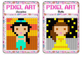 Quadrillage pixel art numérotés de a à z : Atelier Libre Pixel Art Fiches De Preparations Cycle1 Cycle 2 Ulis