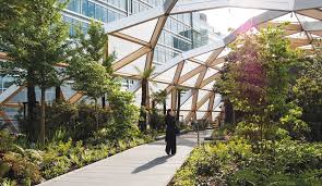 Foster Partners Sails Into Canary Wharf Azure Magazine Roof Garden Canopy Architecture Garden Canopy