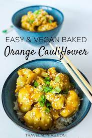 Sweet Spicy Vegan Baked Orange Cauliflower Recipe Cauliflower Recipes Vegan Recipes Easy Vegan Vegetable Recipes