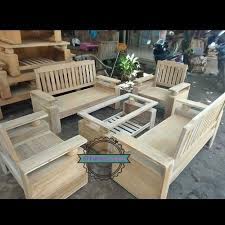 Belanja furniture minimalis kini lebih mudah. Meja Kursi Tamu Kayu Jati Model Minimalis Formasi Besar Mentahan Shopee Indonesia