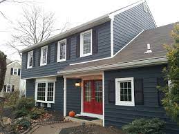 Why should i choose james hardie over vinyl siding? Slate Blue Vinyl Siding House Novocom Top