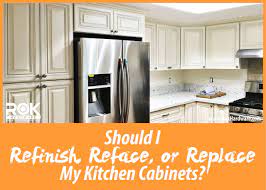 Rinse with cool, clean water. How Do I Know If I Should Refinish Reface Or Replace My Kitchen Cabinets Rok Hardware