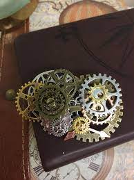 Steampunk Brooch Cog Hat Pin Unisex Lapel Pin Cogs Gears Etsy Industrial Jewelry Silver Filigree Hat Pins