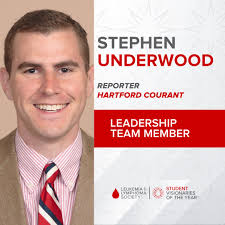 Please join us in welcoming Stephen Underwood to the Greater Connecticut,  Student Visionaries of the Year Leadership Team! Stephen is a reporter for  the Hartford Courant. A Connecticut native, he earned his
