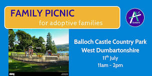 Family picnic at Balloch Castle Country Park