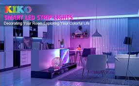 Amazon Com Led Strip Lights Kiko Led Lights Smart Color Changing Led Lights 32 8ft 10m Smd 5050 Rgb Light Strips With Bluetooth Controller Sync To Music Apply For Bedroom Party Home Decoration Home Improvement Powered by led, incandescent, or the newest lighting technology. led strip lights kiko led lights smart color changing led lights 32 8ft 10m smd 5050 rgb light strips with bluetooth controller sync to music apply