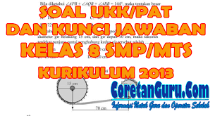 Check spelling or type a new query. Soal Ukk Pat Matematika Kelas 8 Smp Mts Kurikulum 2013 Dan Kunci Jawaban Coretan Guru