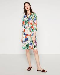 How To Spot A Zara Floral Floral Shirt Dress Flowery Shirt Dress Print Tunic
