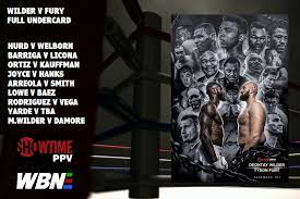 Ppv main card start time: Wilder V Fury Three World Title Fights Full Undercard For December 1
