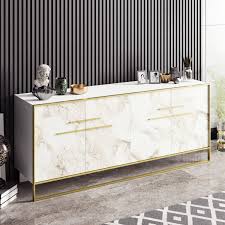 You've viewed 40 of 193 products. White Marble Effect Sideboard With Gold Details Furniture123
