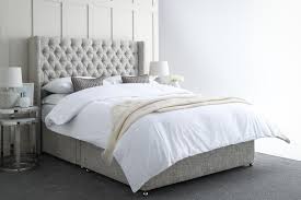 Bella figura's laminated shades are available as standard in huge range of 166 dupion, 96 crepe satin and 15 linen silk colours. Bee S Knees Bella Upholstered Winged Divan Ottoman Bed Save 50