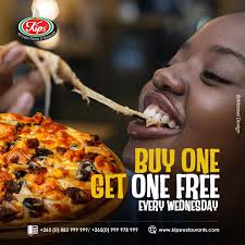 Craving pizza? 🍕 Wednesdays just got tastier with Kips' BUY ONE GET ONE  FREE offer! Pull in for a cheesy delight and share the joy with friends and  family. Call us at +