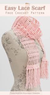 Fabulous free knitting patterns for beginners. Easy Lace Scarf Free Crochet Pattern For Beginners Kirsten Holloway Designs Kirsten Holloway Designs