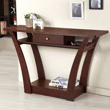 Magnolia Modern 1 Drawer Dark Walnut Wood Narrow Sofa Console Table With Storage Mebel Kursi Rak