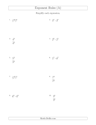 Mixed Exponent Rules All Positive A Algebra Worksheet Exponent Worksheets Exponent Rules Algebra Worksheets