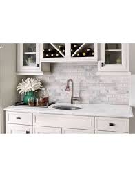 Epoch tile se2x4 2x4 seagrass tumbled limestone review. Carrara White 2x4 Polished Bevel Marble Mosaic Wallandtile Com
