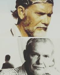 One of our members is stuntman Angel De la Peña who worked with Sam  Peckinpah and William Holden. Here is Angel with Peckinpah actor and friend  **James Coburn**