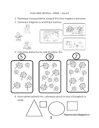 Fise De Evaluare Initiala Mem Matematica Si Explorarea Mediului Clasa Pregatitoare Fise De Lucru Gra Kids Math Worksheets Math For Kids Math Worksheets
