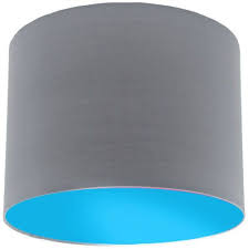 Maybe you would like to learn more about one of these? Grey Lamp Shade With Light Blue Lining