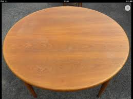 You won't want to stain teak, unless you need a bit of dye to blend a patch into the older surface. Refinishing A Teak G Plan Dining Table Woodworking Talk