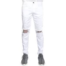Black And White Jeans Mens Enslaved The Ripped Skinny Jeans In White Ripped Jeans Men Mens Distressed Skinny Jeans White Jeans Men