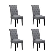 Yaheetech dsw dining chairs yaheetech dsw dining chais with armrests yaheetech velvet living room chairs yaheetech velvet dining chairs yaheetech fabric dining chairs yaheetech pu leather dining chairs color white white gray gray gray gray dimension 18.5 x 21.5 x 32inch (l x w x h) 25.5 x 23 x 33inch (l x d x h) 22.6 x 23 x 34inch (l x w x h) Boju Grey Kitchen Dining Chairs 4 With Button Fabric Upholstered Chairs Wood Black Legs Chairs For Restaurant Side Table For Bedroom Living Room Lounge Grey X4 Buy Online In Guernsey At Guernsey Desertcart Com