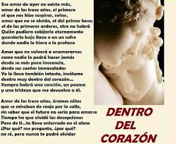 Dentro Del Corazon Inside The Heart Poemas Olvidar Primer Beso
