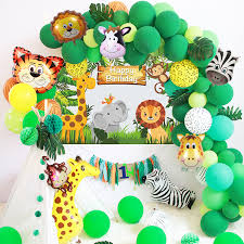 Maybe you would like to learn more about one of these? Jungle Theme Birthday Party Decoration Zoo Animal Foil Green Balloons Safari Party Tableware Cup Plate Banner For Kids Birthday Ballons Accessories Aliexpress